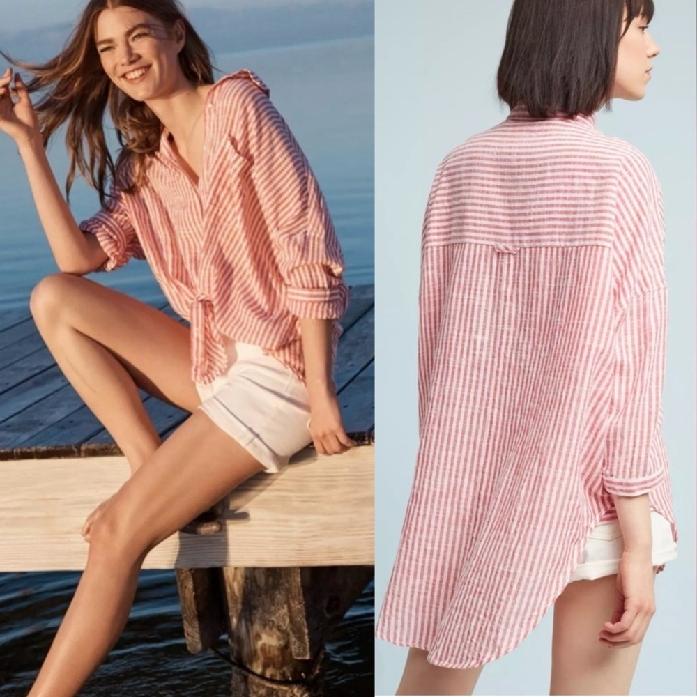 Holding Horses Striped Oversized Shirt